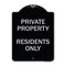 Signmission Designer Series Sign-Residents Only, Black & Silver Heavy-Gauge Aluminum, 24" x 18", BS-1824-9894 A-DES-BS-1824-9894 - alternate 1